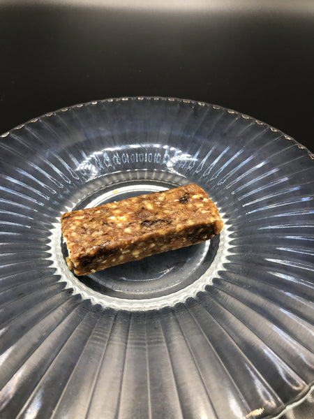 Almond, coconut, and dried fruit nutrition bar